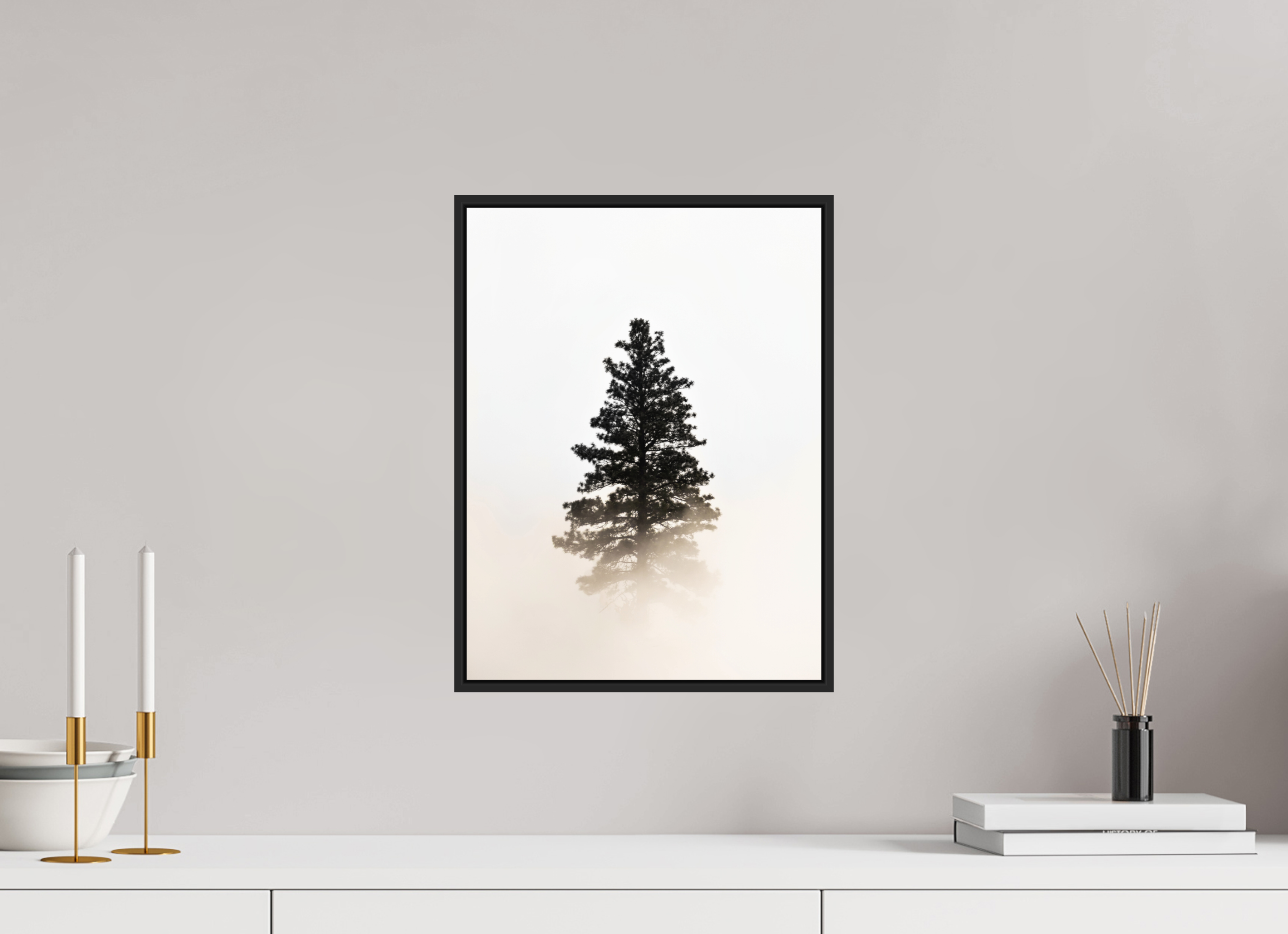 12 x 16″, Acrylic Print With Frame The Lone Tree